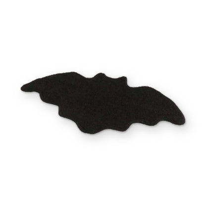Alfombra con forma de murciélago negro liso - Zavro