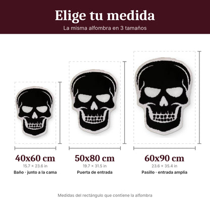 Medidas de la alfombra gótica Zavro: 40x60, 50x80 y 60x90 cm